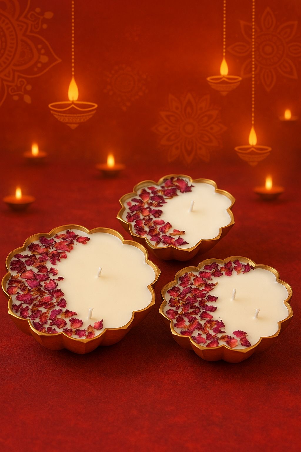 GULBAHAAR - Rose Urli Candle
