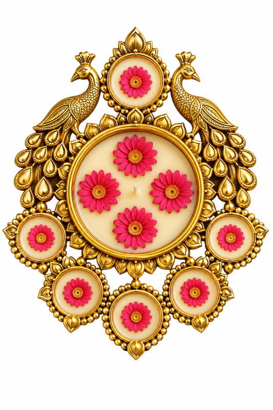MAYUR - Peacock Urli Candle