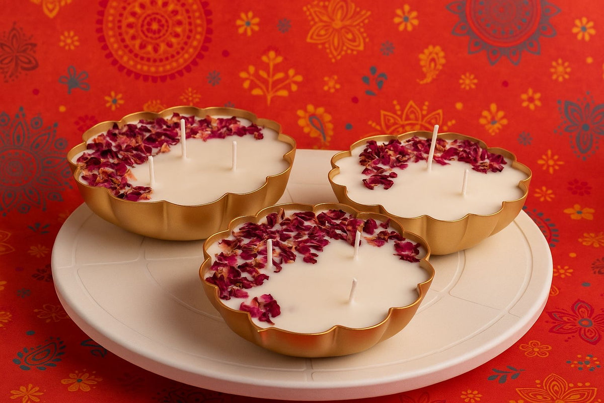 GULBAHAAR - Rose Urli Candle