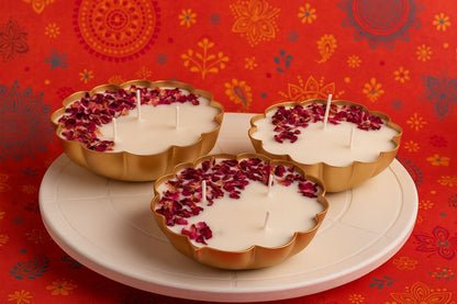 GULBAHAAR - Rose Urli Candle